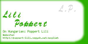 lili poppert business card